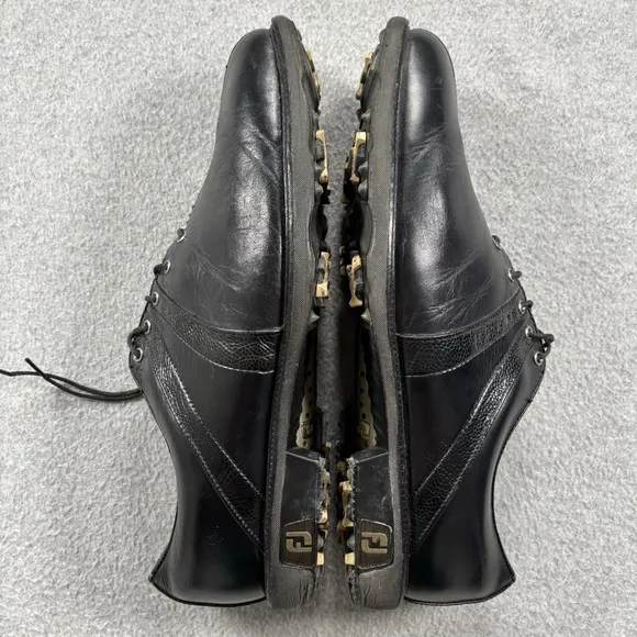 Men's FOOTJOY FJ ICON Comfort Black Leather Golf Shoes 10.5 52163