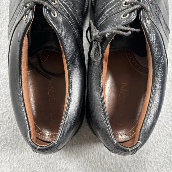Men's FOOTJOY FJ ICON Comfort Black Leather Golf Shoes 10.5 52163