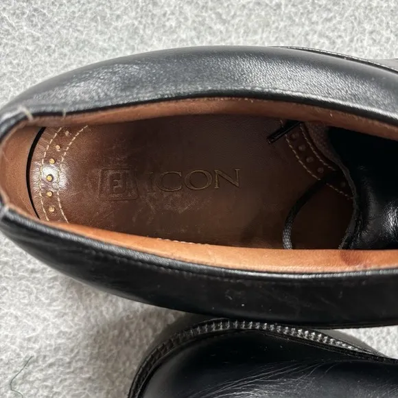 Men's FOOTJOY FJ ICON Comfort Black Leather Golf Shoes 10.5 52163