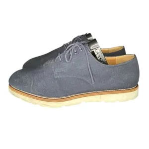 Mens GUCCI Canvas Derby Lace Up Shoes Size 12 Blue Cream