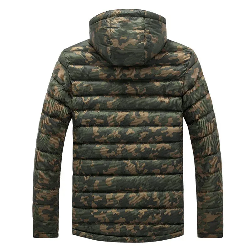Men's Military Camouflage Parka – Warm Detachable Hood
