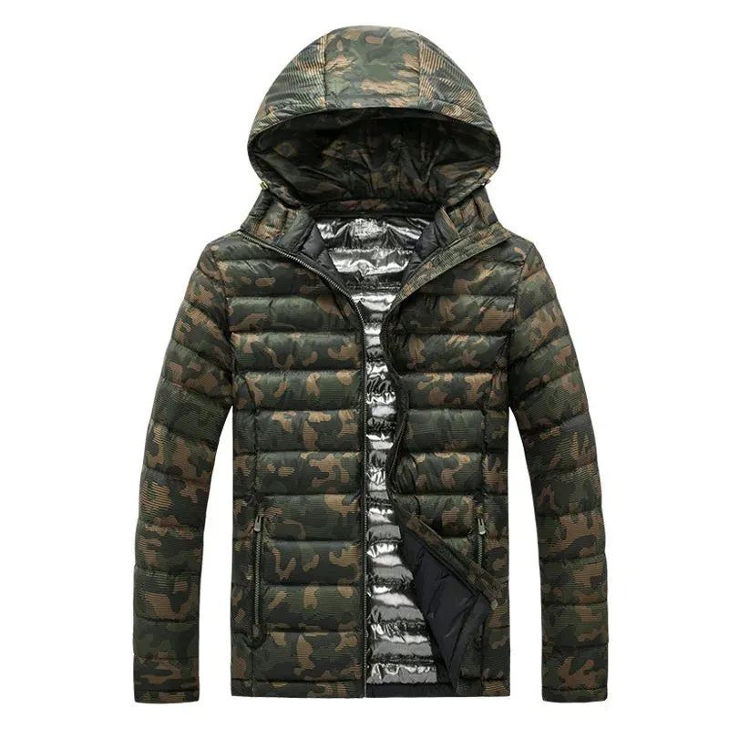 Men's Military Camouflage Parka – Warm Detachable Hood