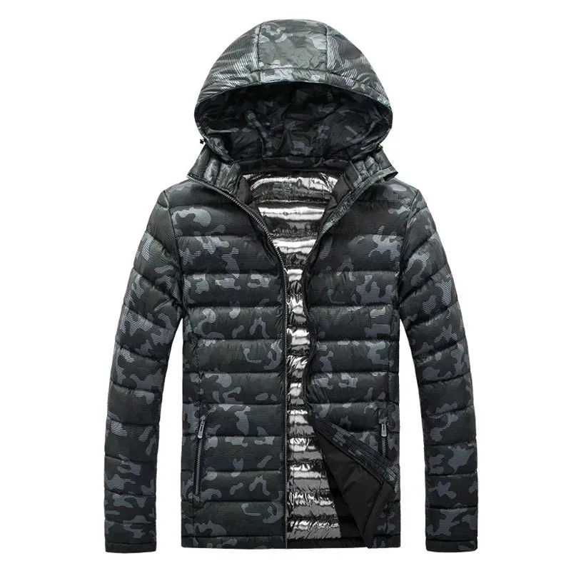 Men's Military Camouflage Parka – Warm Detachable Hood