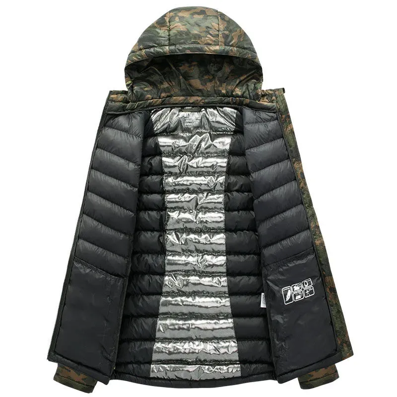 Men's Military Camouflage Parka – Warm Detachable Hood
