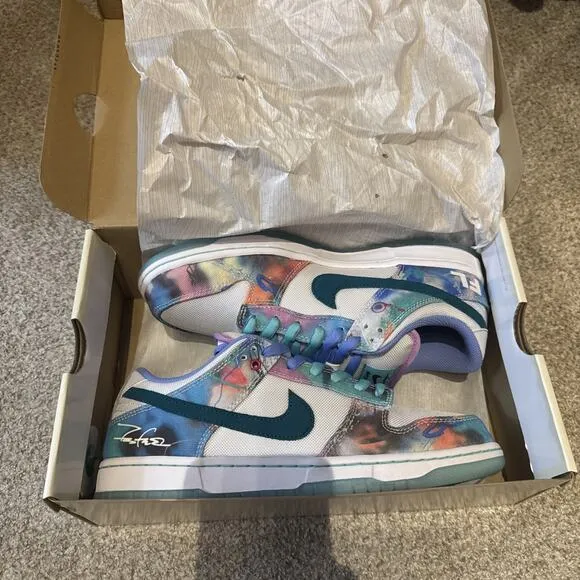 Men’s Nike Futura Laboratories x Dunk SB Low Bleached Aqua Size 9