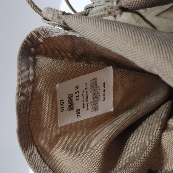 Men's Rocky Tan Military Hot Weather Army Combat Boots Size 11.5W