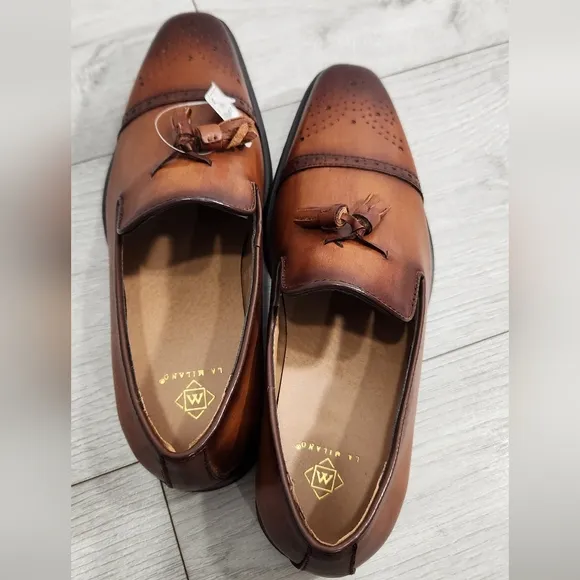 Men's shoes, La Milano, Mens Tracy 11 Tasseled Leather Loafer, Size 9 M.