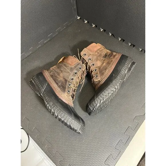 Men's Sorel Sz 9 Cheyanne II Duck Rain Winter Leather‎ Boots Insulated Shoes