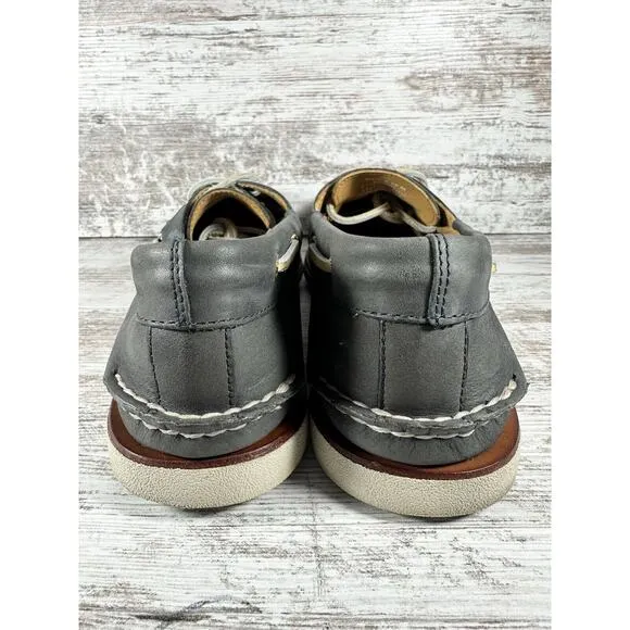 Men's Sperry Gold Cup Gray Leather Boat Shoes Sz 13M