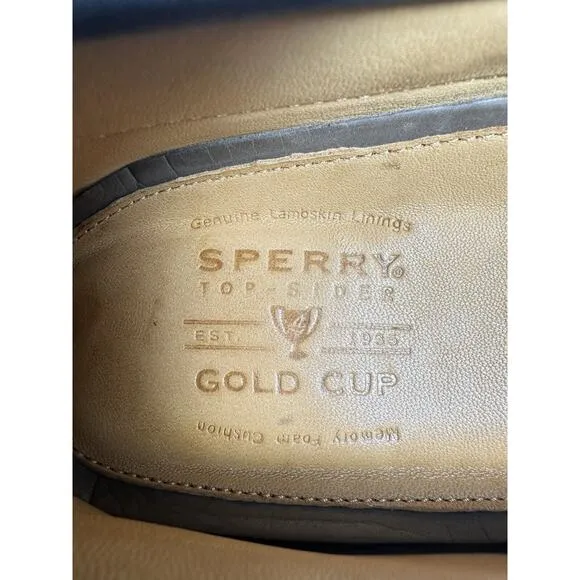 Men's Sperry Gold Cup Gray Leather Boat Shoes Sz 13M