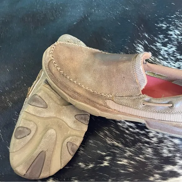 Men's Twisted X Slip On Bomber Moccasin Size 10 W EUC