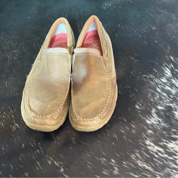 Men's Twisted X Slip On Bomber Moccasin Size 10 W EUC