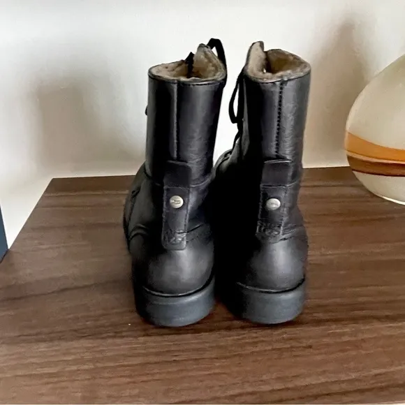 Men's UGG Laurus Leather Military Boots, Size 9