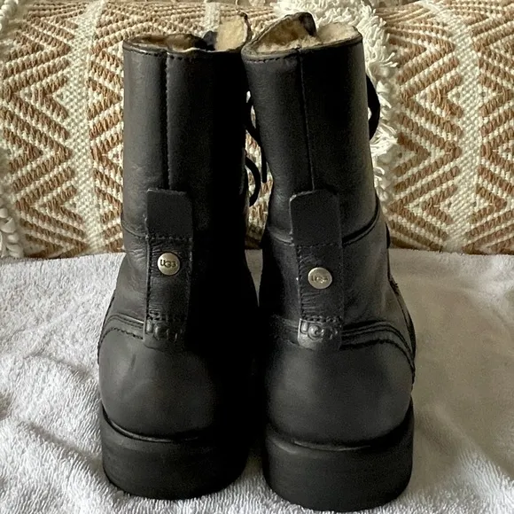 Men's UGG Laurus Leather Military Boots, Size 9