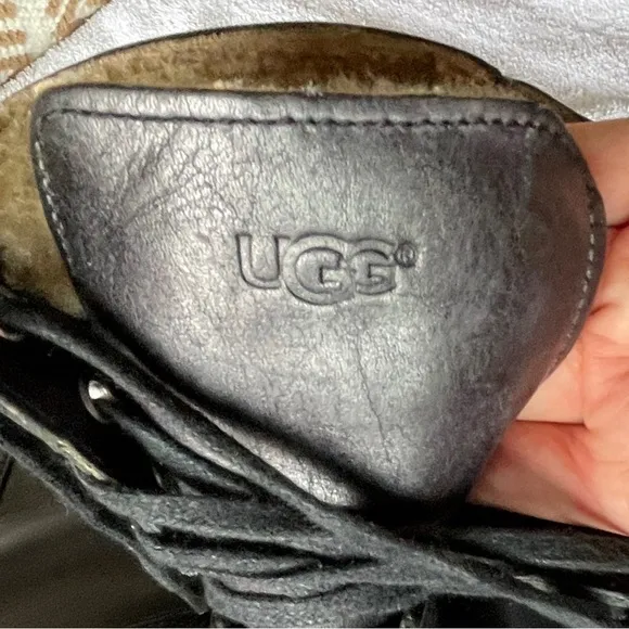 Men's UGG Laurus Leather Military Boots, Size 9