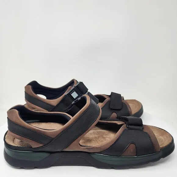 Mephisto Shark Fit Sandals Men EU48/US14 Dark Brown Leather Comfort 6163030967