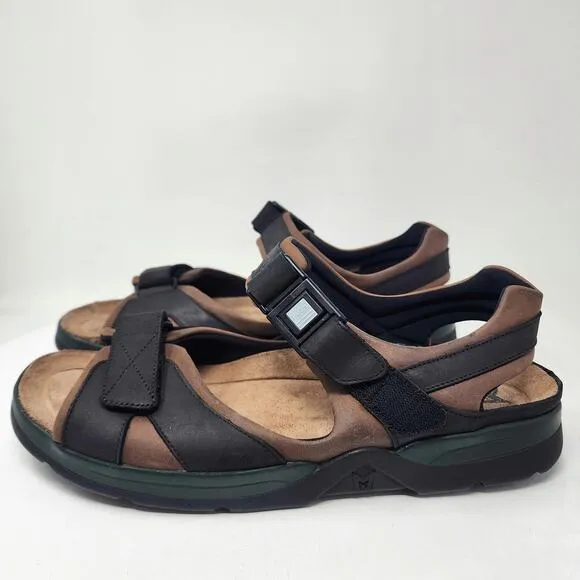 Mephisto Shark Fit Sandals Men EU48/US14 Dark Brown Leather Comfort 6163030967