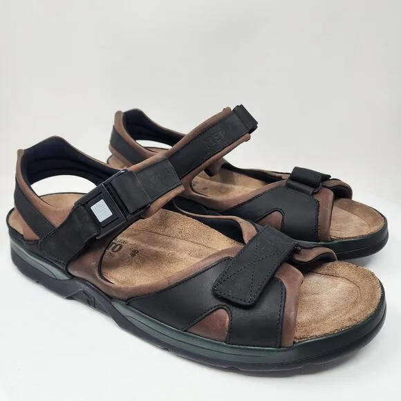 Mephisto Shark Fit Sandals Men EU48/US14 Dark Brown Leather Comfort 6163030967
