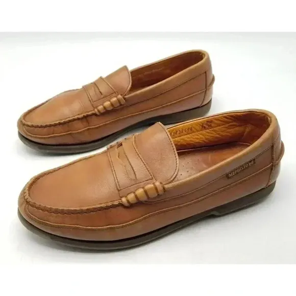 Mephisto Spinnaker Leather Air Relax Loafer Boat Deck Shoes Brown Men’s Size 8