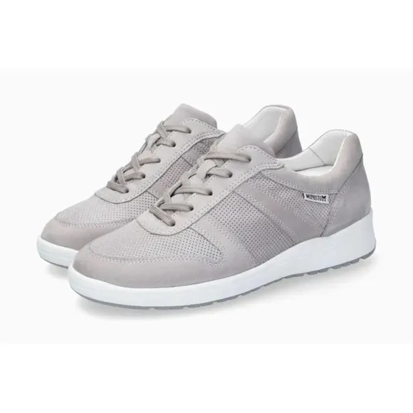 Mephisto Women's Rebeca Perf Size 10 Gray Comfort Nubuck Leather Sneaker