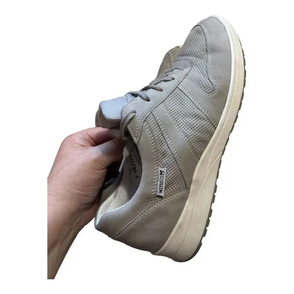 Mephisto Women's Rebeca Perf Size 10 Gray Comfort Nubuck Leather Sneaker