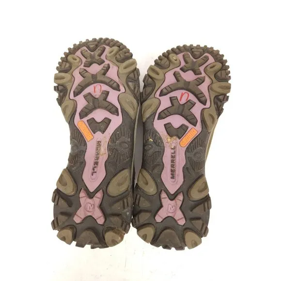 Merrell Brindle Women's Olive Leather Comfort Hiking/ Trail Shoes J48314 Size 8