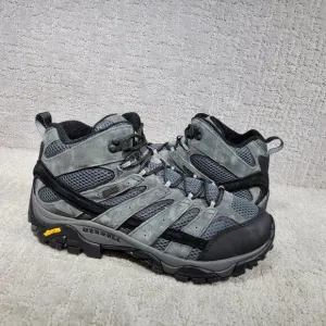 Merrell Moab 2 Men's Size 10W Granite Mid Wide Waterproof Hiking Shoes J06055W