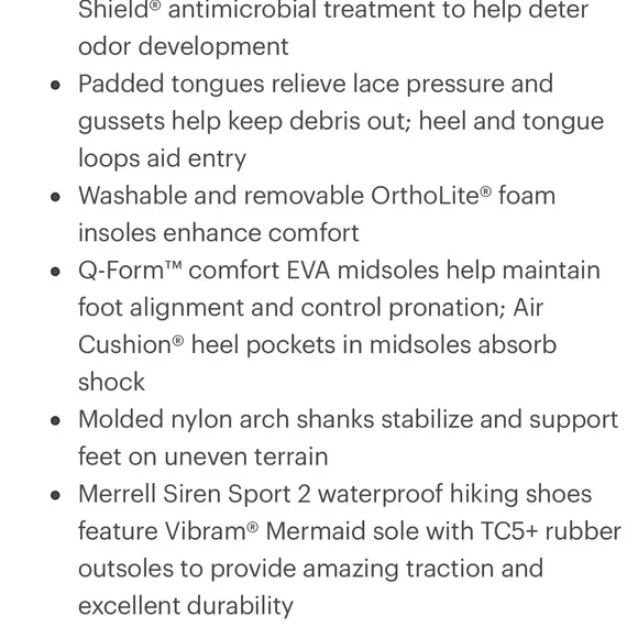 Merrell Siren Sport 2 Waterproof Hiking Shoes