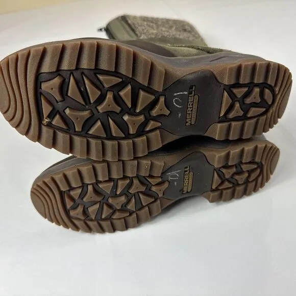 Merrell Womens 7 Green Eventyr Bungee Cord 42366 Mid-Calf Active Heat Boots Warm