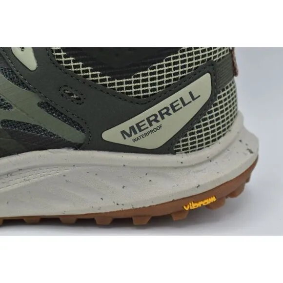 Merrell Womens Size 8 Antora 3 Mid Lichen Waterproof Hiking Trail Running Shoes