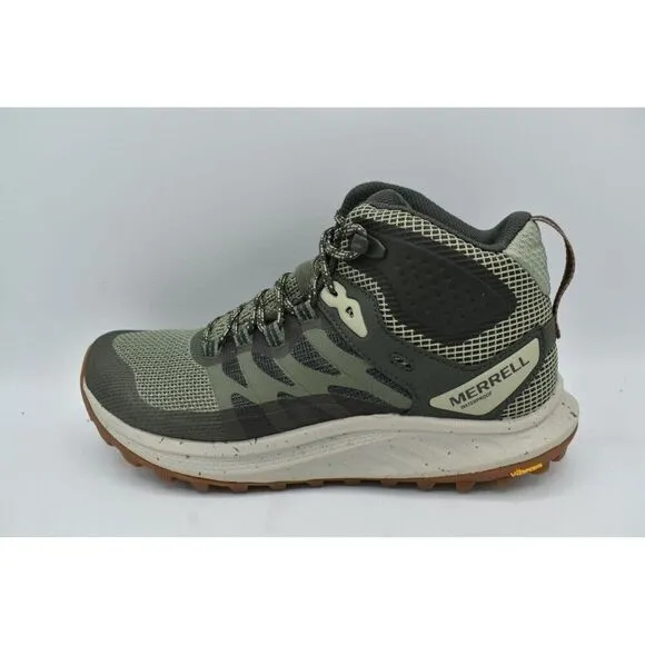 Merrell Womens Size 8 Antora 3 Mid Lichen Waterproof Hiking Trail Running Shoes