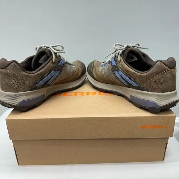 Merrell zion cloudy waterproof brown leather hiking adventure shoes women's 9
