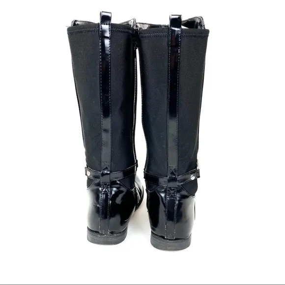 Michael Kors Black Tall Boots Women’s Size 5 Faux Patent Leather Knee
