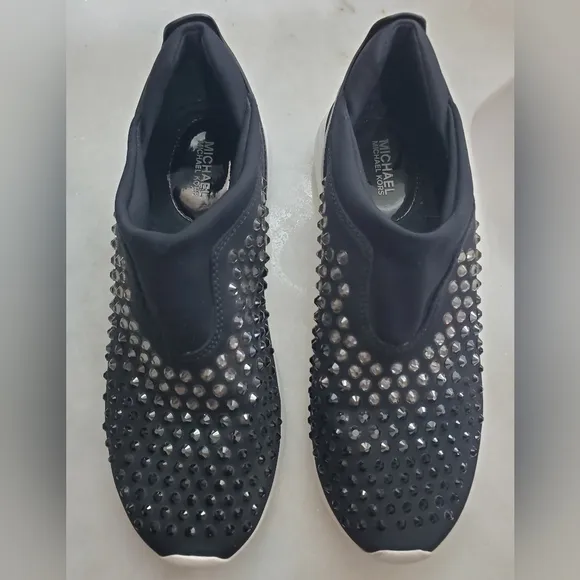 Michael Kors Women's Black Studded Slip-On Shoes