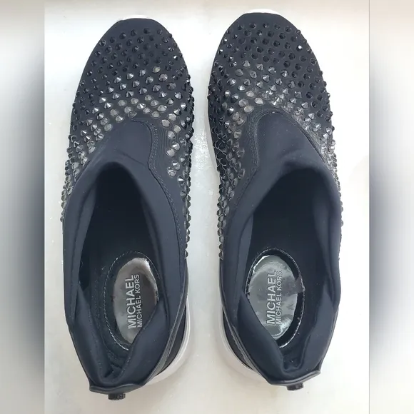 Michael Kors Women's Black Studded Slip-On Shoes