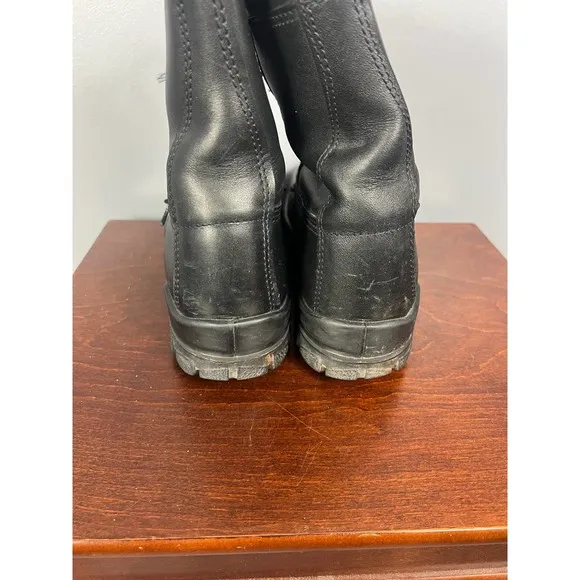 Military grade Black lace up oil resistant combat boots