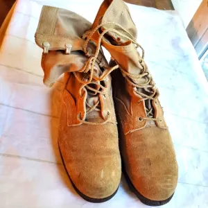 MILITARY RO-SEARCH DESERT STORM COMBAT TACTICAL ARMY JUNGLE BOOTS TAN SIZE 10R