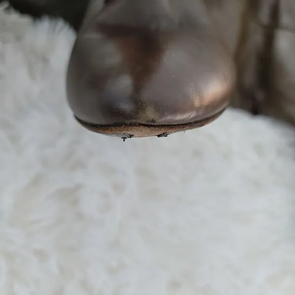 Miss sixty brown heeled leather boots
