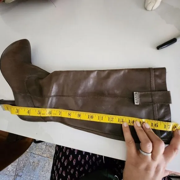 Miss sixty brown heeled leather boots