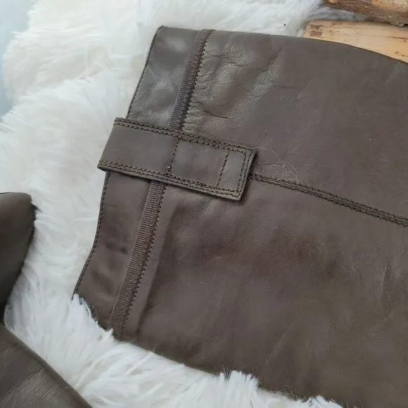 Miss sixty brown heeled leather boots