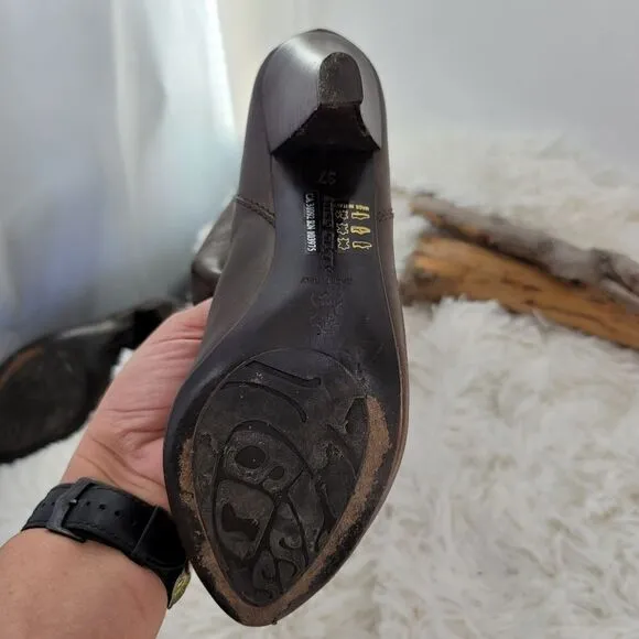Miss sixty brown heeled leather boots