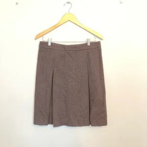 Miu Miu Plaid Pleated Skirt in Grey