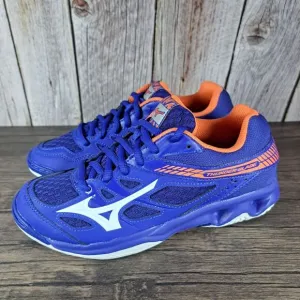 Mizuno Thunder Blade Volleyball Sneaker Youth Men's Sz 5 Blue Orange NWOB