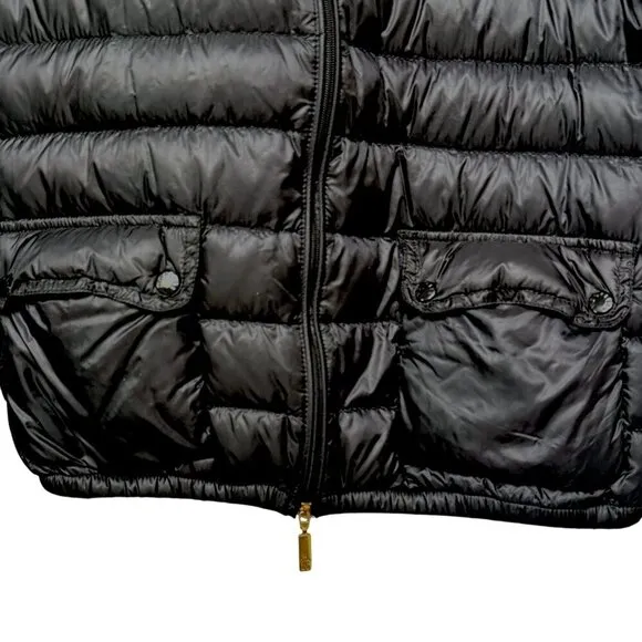 MONCLER Lans Light Weight Down Jacket Black Puffer Womens Est. Size XXS