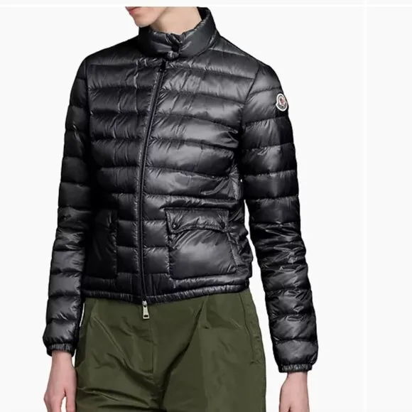 MONCLER Lans Light Weight Down Jacket Black Puffer Womens Est. Size XXS