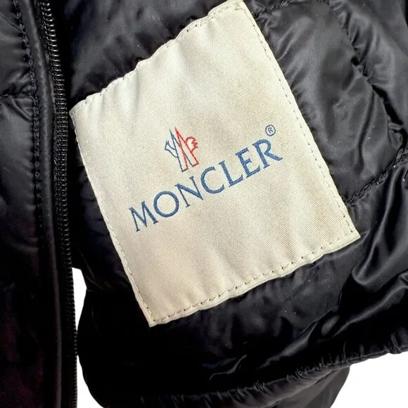 MONCLER Lans Light Weight Down Jacket Black Puffer Womens Est. Size XXS