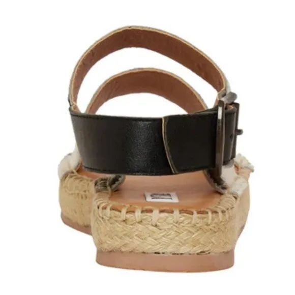 MYRA BAG Mignon Espadrille Hair-On Black &amp; White Western Sandals 6-10 NWT