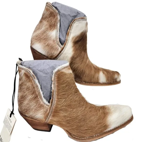 MYRA BAG Sunset Bloom Hair On Shortie Split  Cowboy Boots  6-10 NWT
