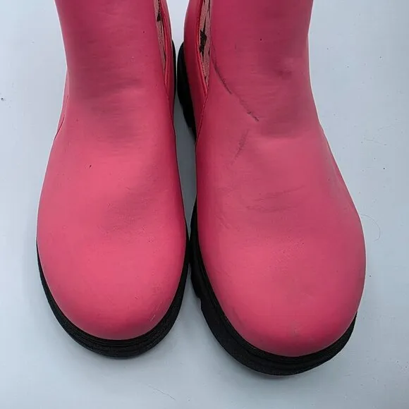 Native Kensington Treklite Bloom Girls Size 2 Dazzle Pink Black Boots Waterproof