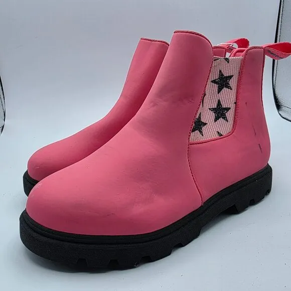 Native Kensington Treklite Bloom Girls Size 2 Dazzle Pink Black Boots Waterproof